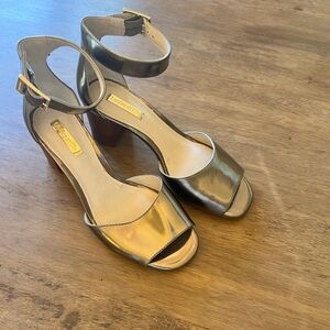 Louise et Cie Metallic Silver Heels